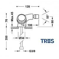 MEDIDAS MEZCLADOR BIDE MONTCAU TRES